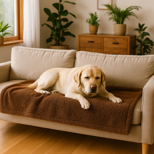 Plaid pour Chien - Spécial Canapé Anti-Poils - Marron
